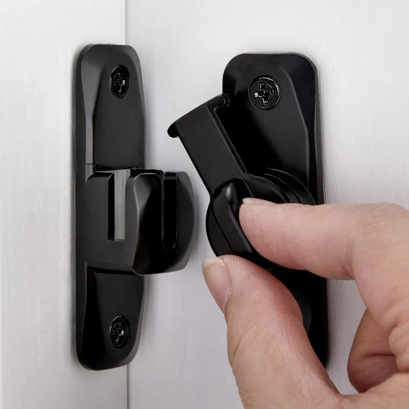 Heavy-Duty Flip-Up Door Latches 90/180 Degree Door Lock Home Security Sliding Door Latch Anti-theft Lock Zinc Alloy Doors Bolts