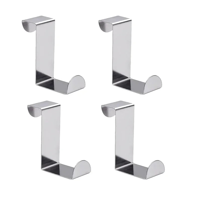 Drawer Reversible Stainless Steel Hooks, Cabinet Door Towel Racks, Office and Kitchen Shelves