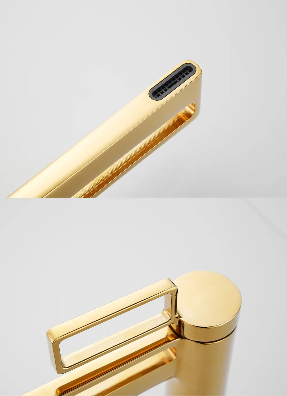 Black Tall Bathroom Basin Taps Single Handle Waterfall Faucet Solid Brass Basin Mixer Tap Creative Hollowed Out Design Water Tap