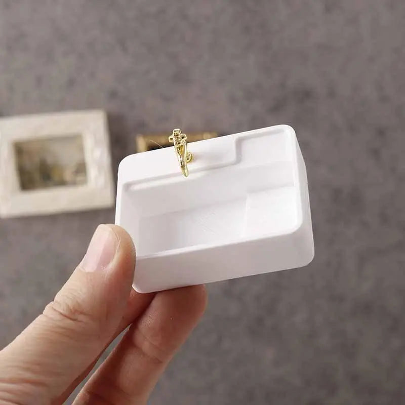 1/12 Dollhouse Bathroom Wash Basins Sinks Model Dollhouse Bathroom Furniture Decoration Dolls House Home Accessories