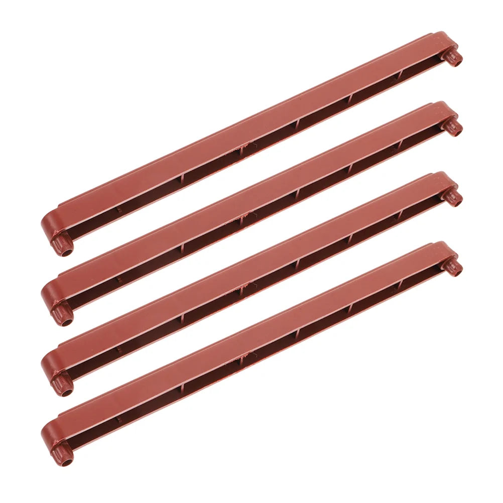 2 Sets Brown Drawer Slides Feet Plastic Undermount Track Guide Drawer Replacement Parts Rails for Wardrobes Keyboard Accessories