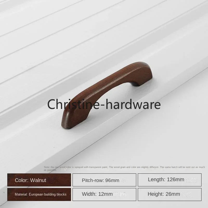 Simple Modern Wooden Cabinet Round Single-hole Handle Drawer Door Kitchen Shoe Cabinet Solid Wood Log Handle