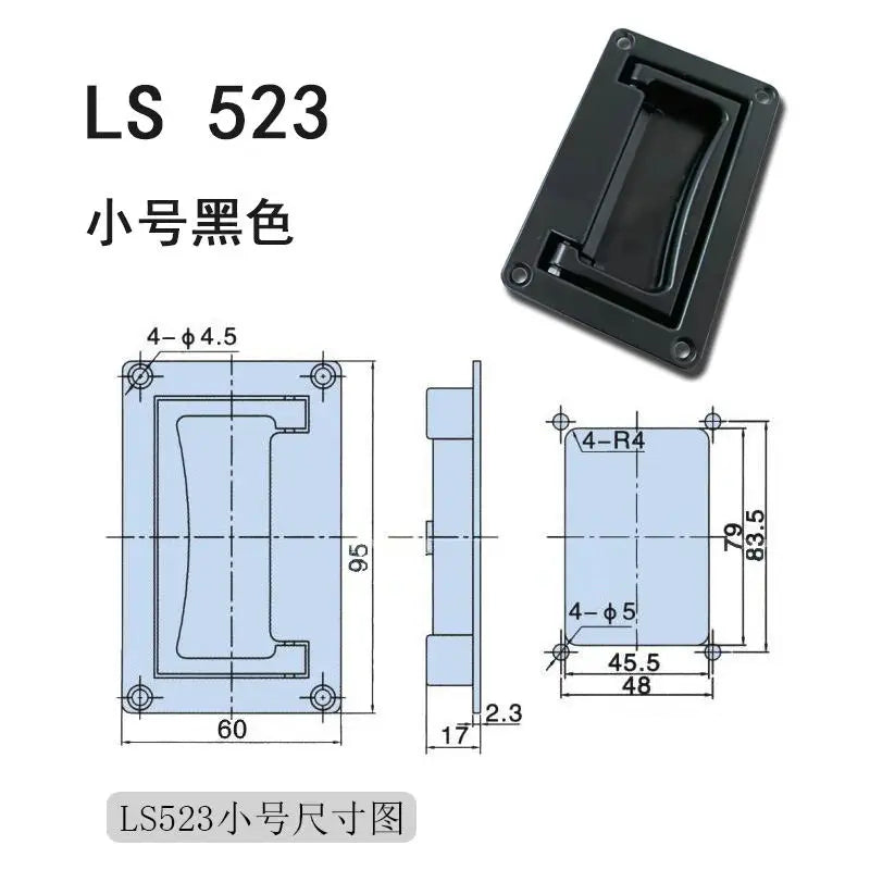 Modern Industrial Hidden Panel Folding Cabinet Door Drawer Handles - Kitchen Furniture Hardware