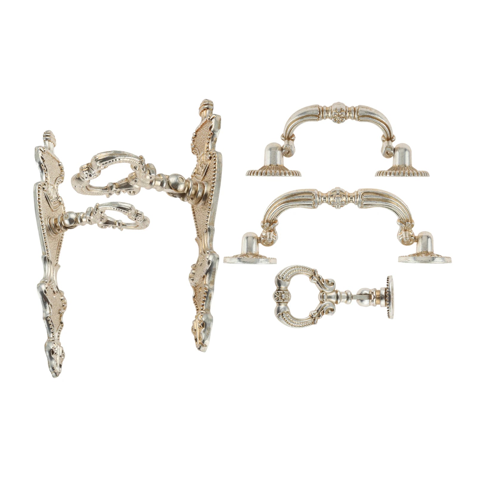 Antique Silver Gold Drawer Cabinet Knobs Furniture Handles Door Pulls for Cupboard Kitchen Retro Hardware Home Decor with Screw