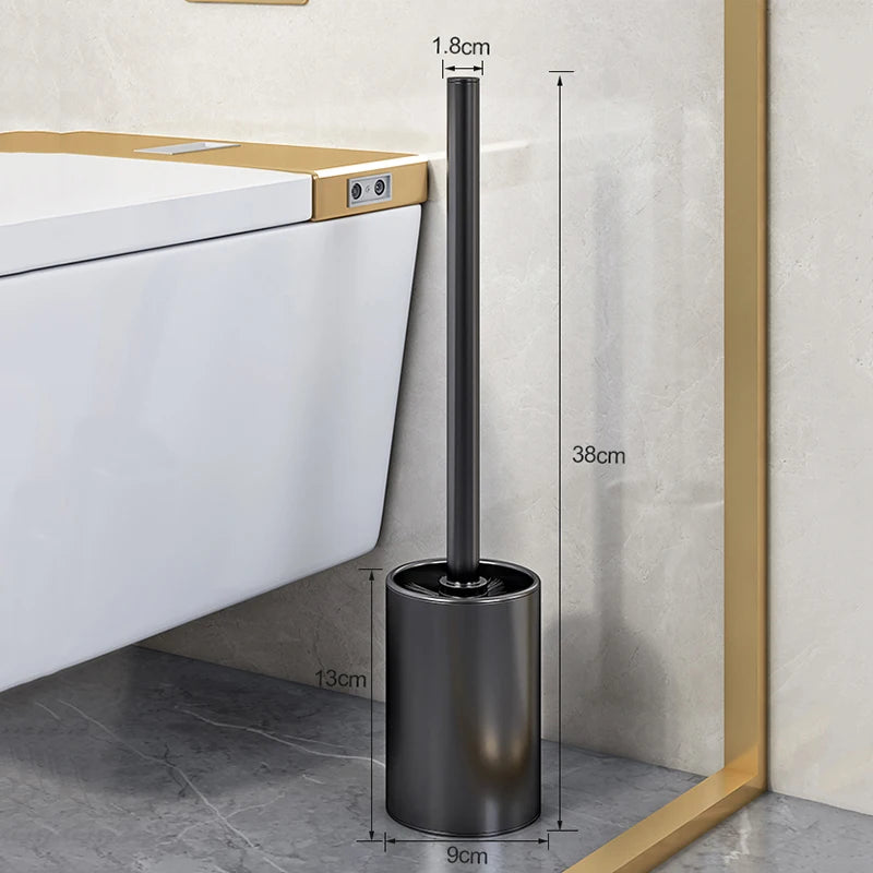 Bathroom Toilet Brush Holder Floor Standing Stainless Steel Toilet Brush WC Cleaning Vertical Bathroom Accessories