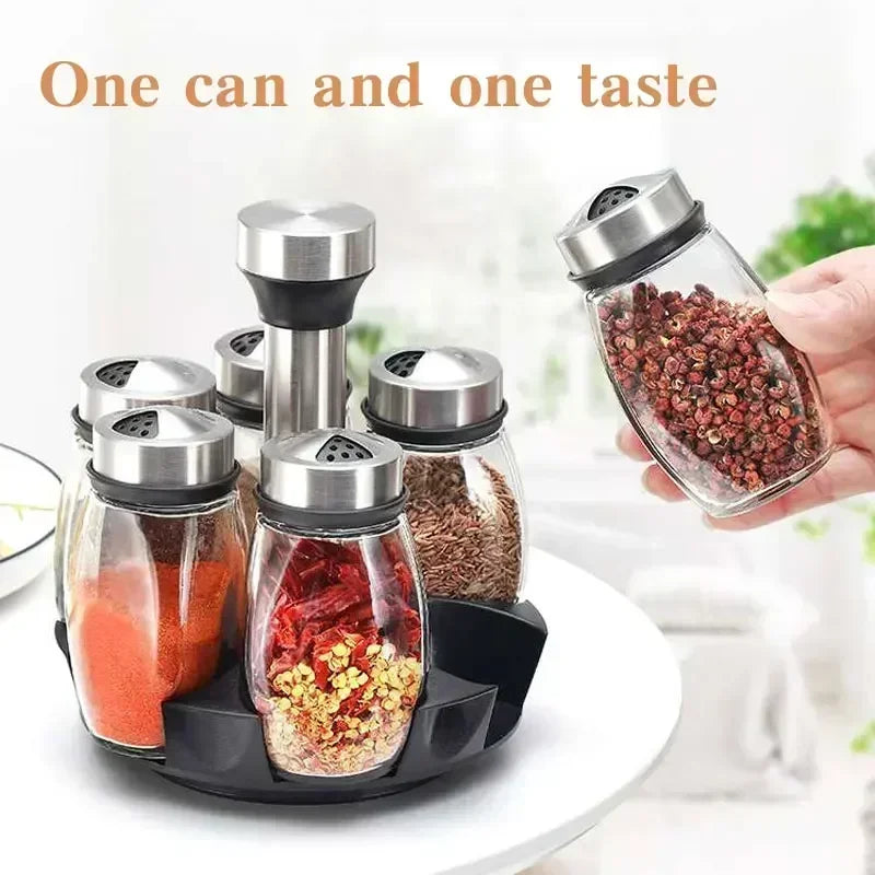 Spinning Spice Storage Rack Tower Organizer,Spice Seasoning Bottle Organizer 6-12 pcs Revolving Spice Rack Organizer Countertop