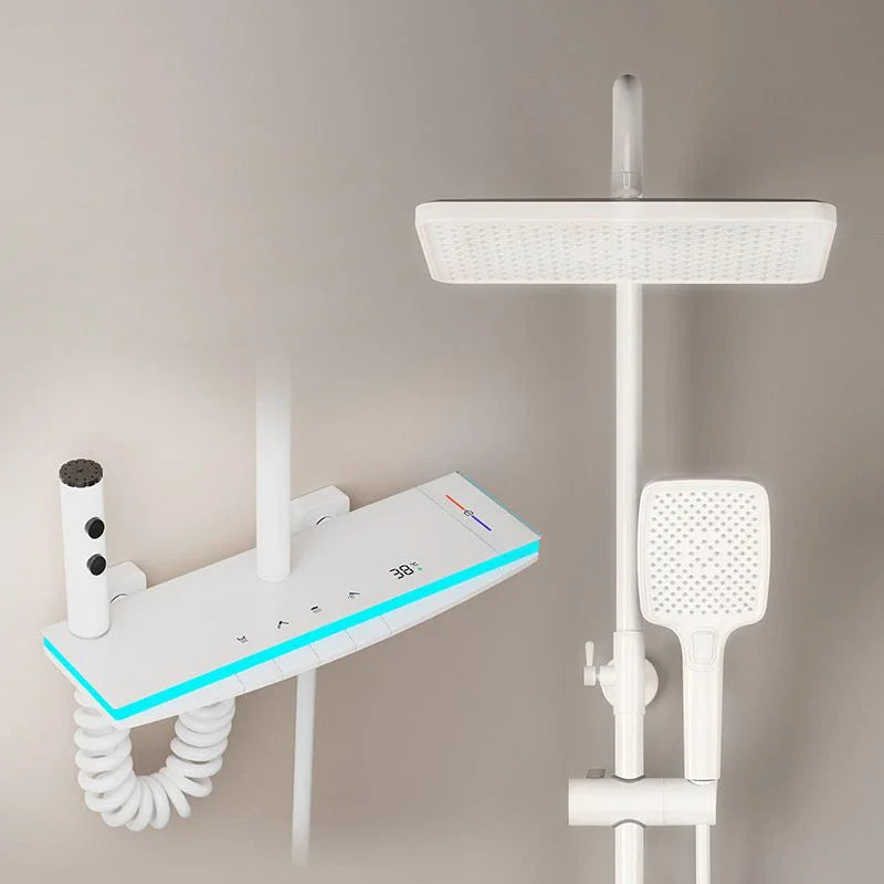 Piano Digital Bathroom Shower Set Senducs Hot Cold Bathroom Mixer Faucets System Brass Gun Grey Digital Piano Shower System