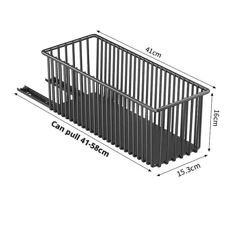 Pull Out Cabinet Organizer Basket Under The Sink Slide-out Drawer Storage Box Kitchen Sideboard Sliding Drawer Rack Shelf