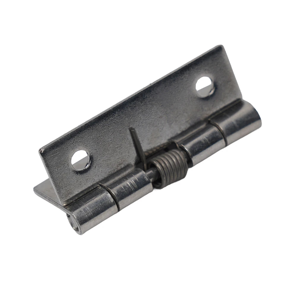 2pcs 1/1.5/2/3Inch Silver Spring Door Hinge Stainless Steel Self Closing Design Windows Cabinets Boxes Household Hardware