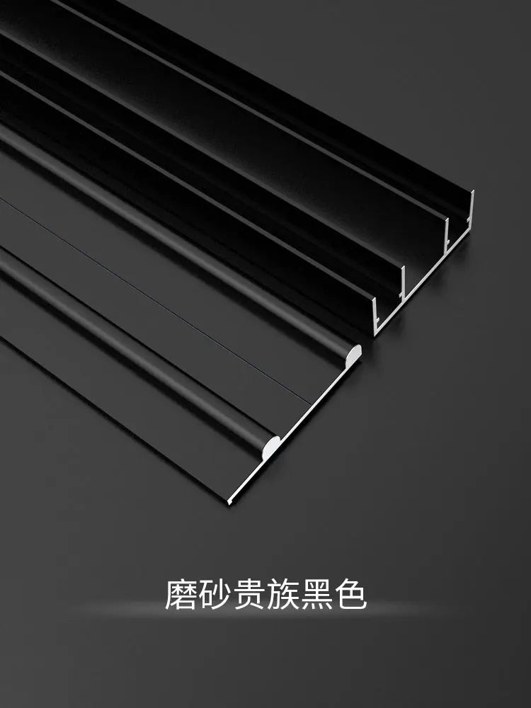 Sliding door slide rail aluminum alloy No slotting required thicken Dual track system Cam guide rail Pass through door slot