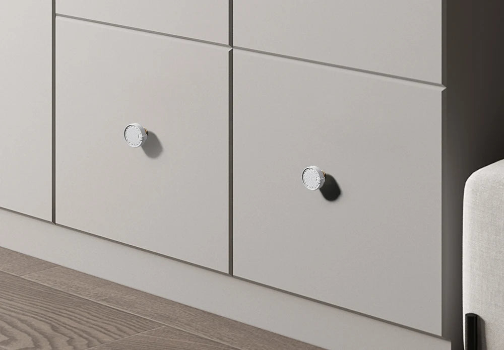 Modern minimalist wardrobe door handle drawer cabinet handmade leather small handle cabinet single hole gold handle set