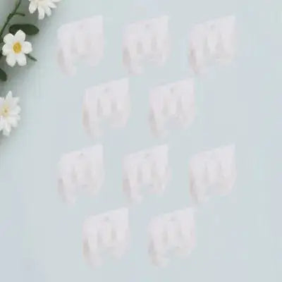 10pcs White Plastic Drawer Rail Guides Slides for Nightstands Cabinets Wardrobes Door Latch Track Hardware Home Organization