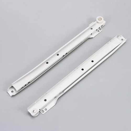 1Pair Chute Cabinets Keyboard Roller Pulley Furniture Slides Mute Two Section Drawer Track Slides Cabinet Rails