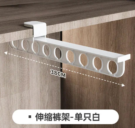 Retractable Closet Pull Out Rod Heavy Duty Closet Valet Rod Suitable for Wardrobes and Storage Areas