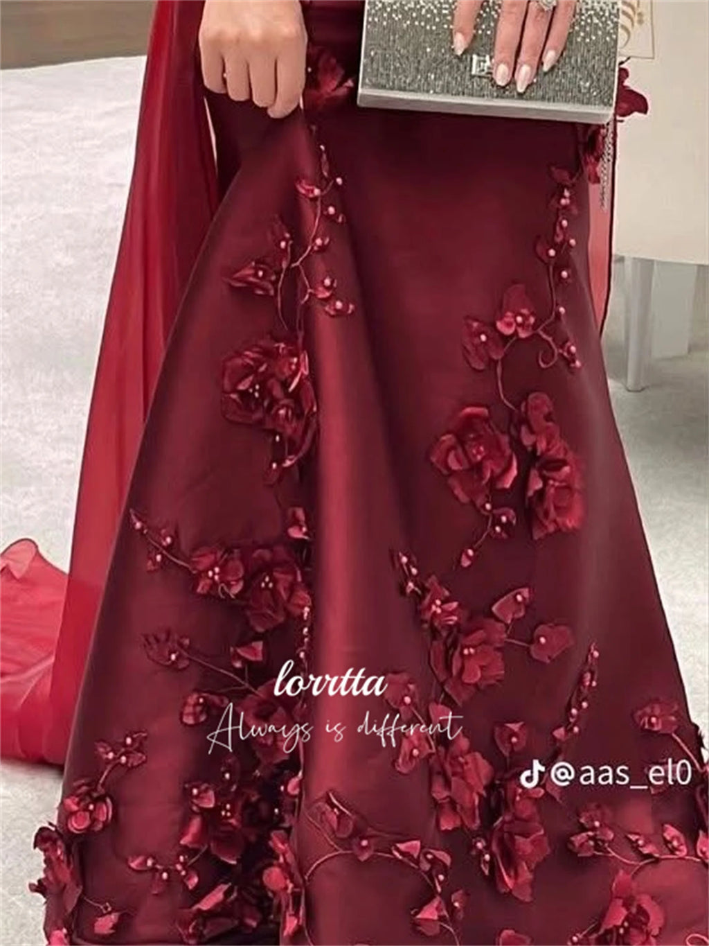 Lorrtta Party Dress Deep Red Elegant Evening Fishtail Cut Prom Womens Dresses for Special Occasions Robes De Cocktail Customized
