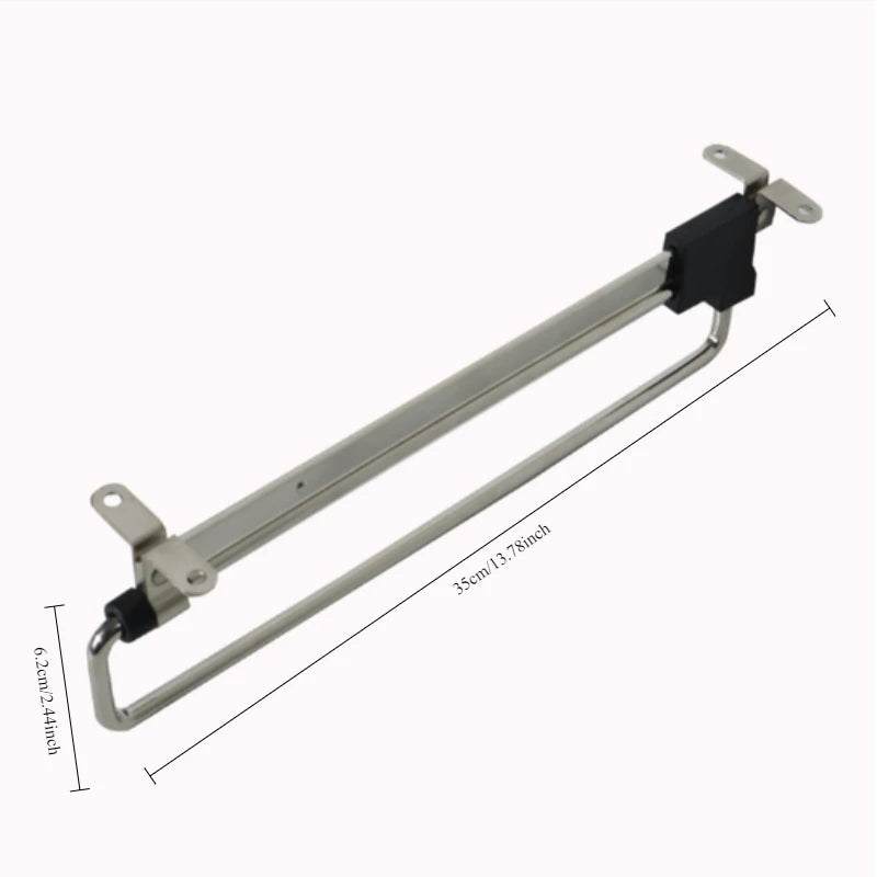 1pc retractable wardrobe hanging rod, drawer style storage rod, adjustable folding metal hanging rail, saving space