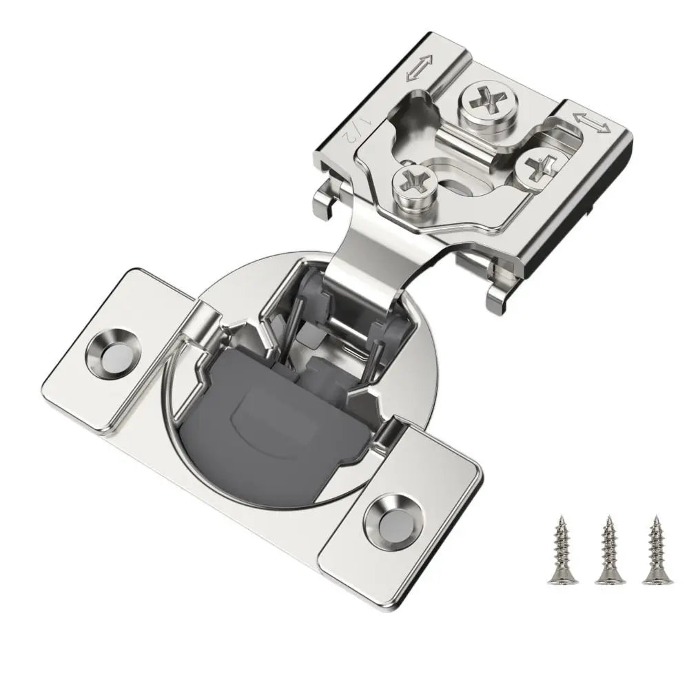 Concealed Nickel Plated Kitchen Soft Close Cabinet Hinges Cabinet Hardware 1/2 inch Overlay