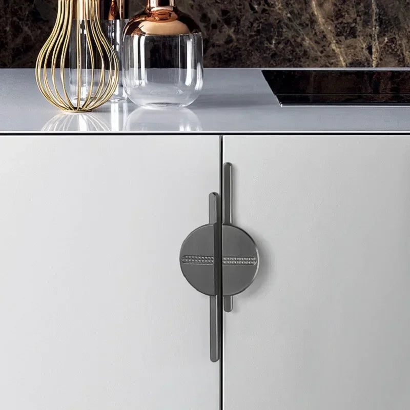 Modern Minimalist Semi-Circular Cabinet Handles - Luxury European Creative Pair Pulls for Wardrobe, Drawers & Furniture Cabinets