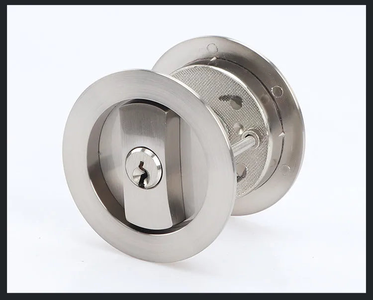 Black Sliding Door Sliding Door Lock Bathroom Balcony Interior Kitchen Double Hook Sliding Door Built-In Invisible Hook Lock