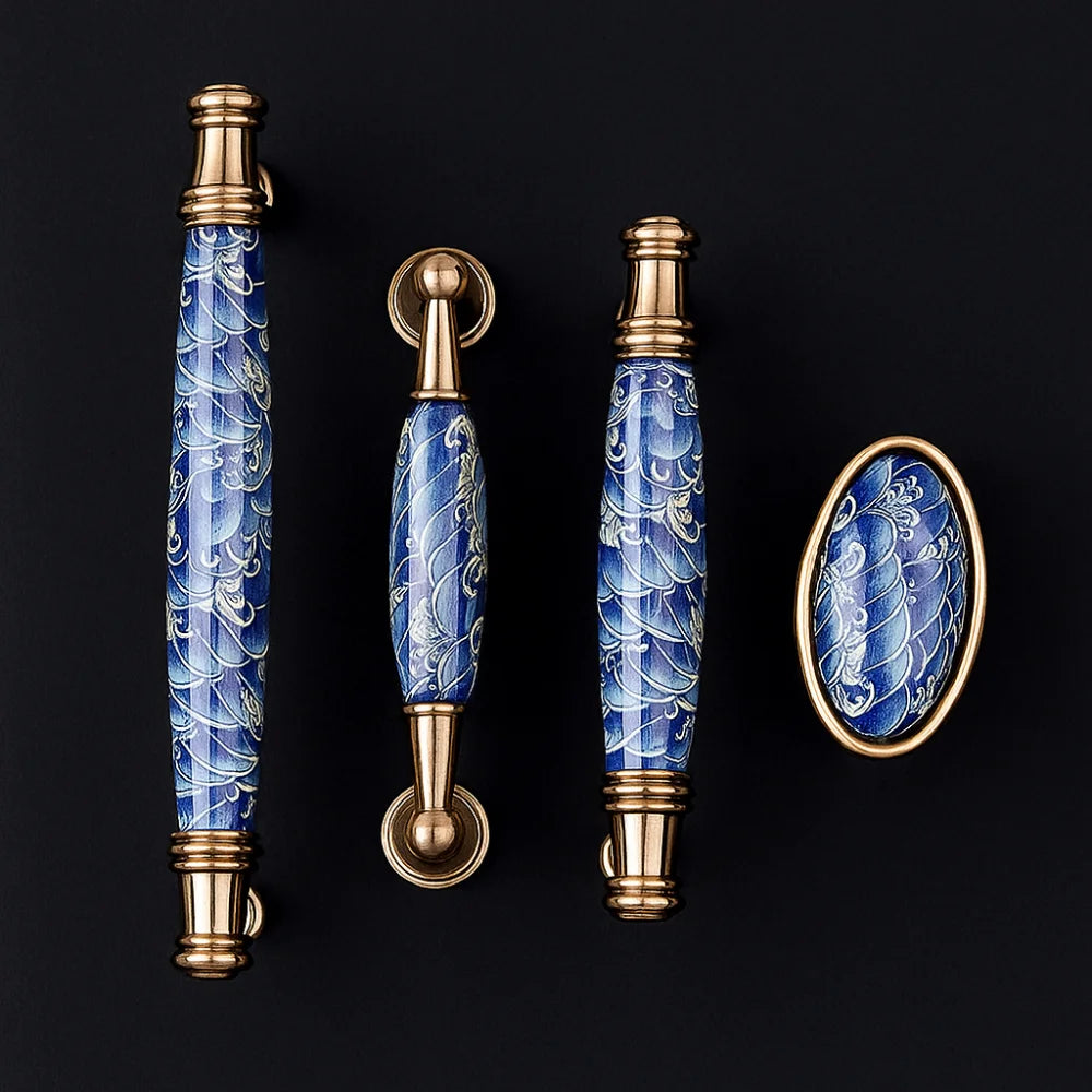 2pcs High-end Luxury Handles Contemporary Sleek American-style Handles Ceramic Minimalist Design Cabinet Handles Drawers