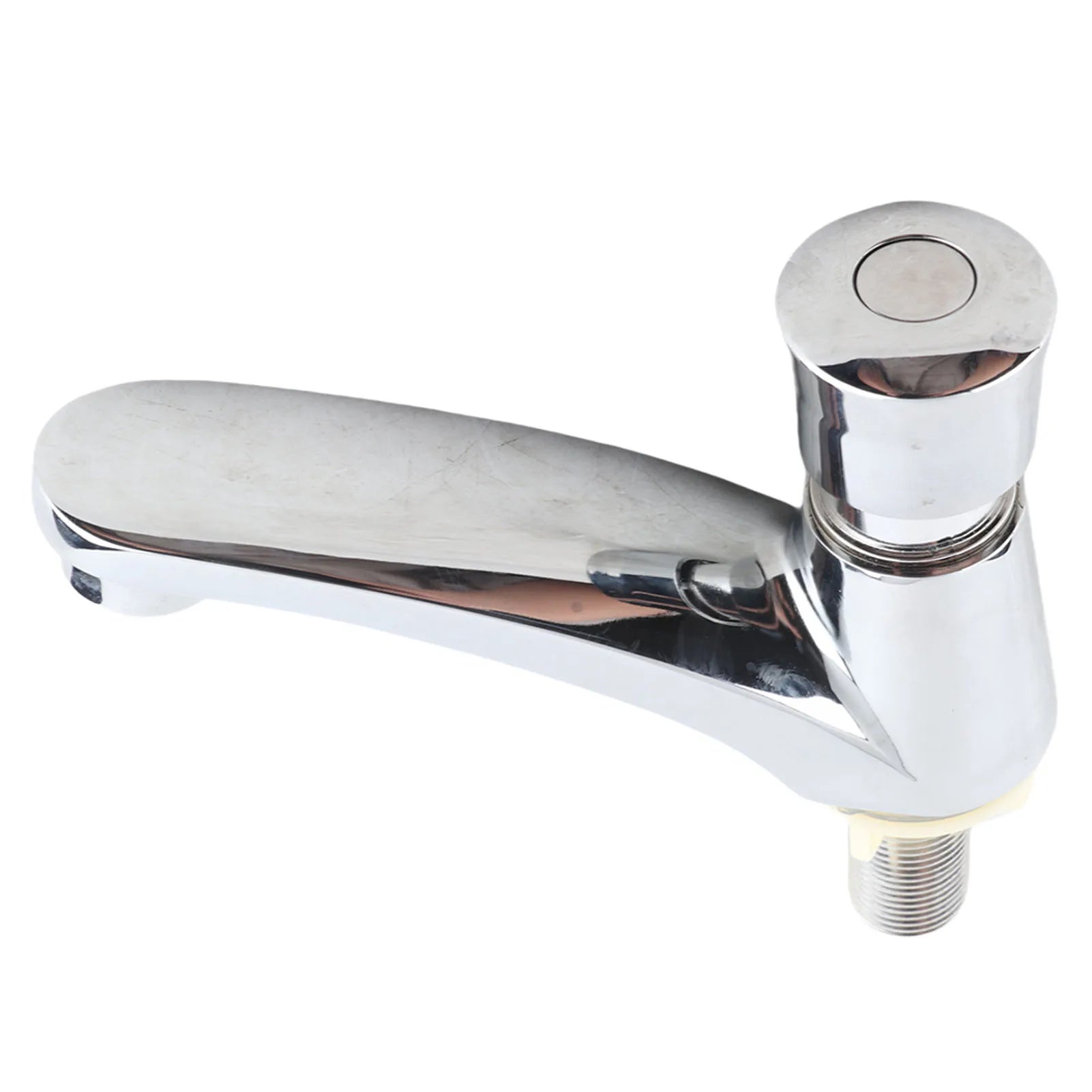 Basin Sink Tap Home Faucet Time Delay Faucet Copper Self Closing Single Cold Sink Taps for Home Kitchen Public