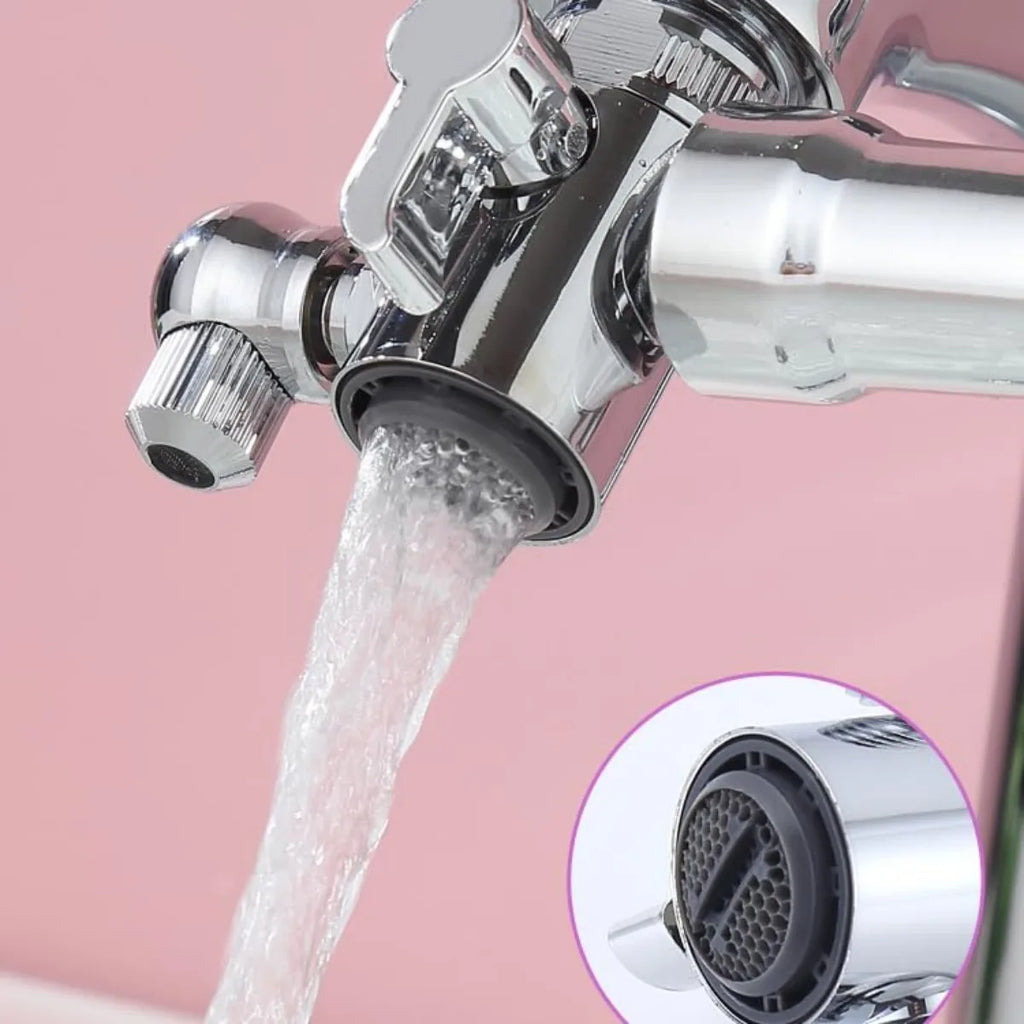 Washbasin hand shower set, with external hand shower head and hose, suitable for shampooing, pet showering, and bathroom use.