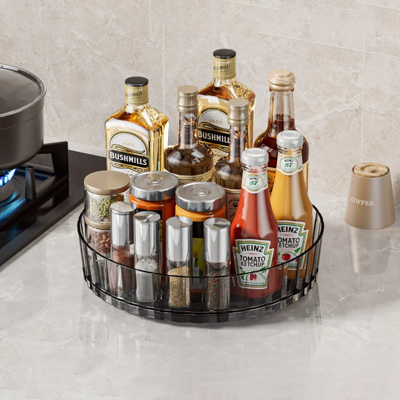 Rotating Spice Rack For Home Kitchens Multi-Functional Storage Tray For Seasoning Bottles And Jars, And Cosmetics
