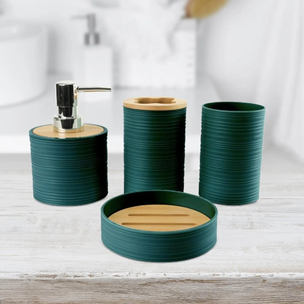 4 Pieces Bathroom Accessories Set ,Bath Accessory Complete Set, Bathroom Decor