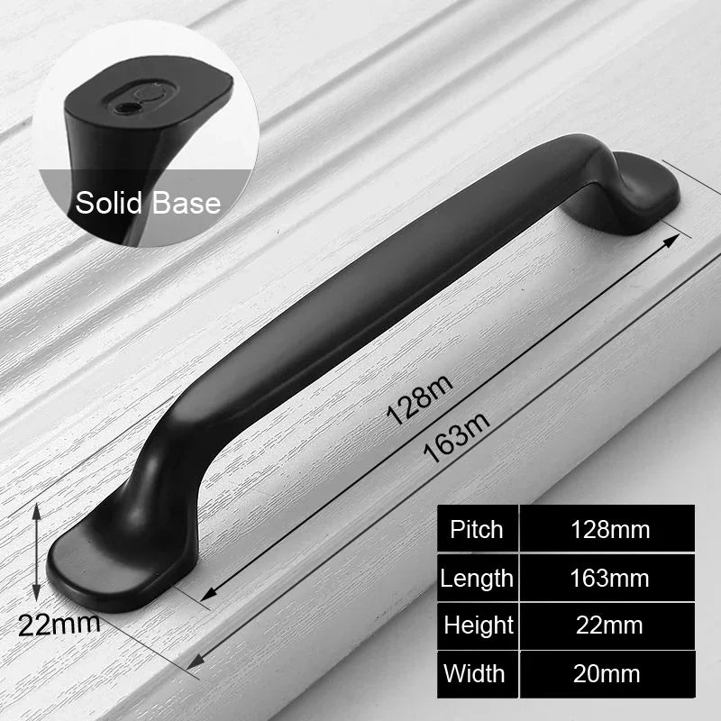 Black Handles Furniture Cabinet Knobs Muebles  Kitchen  Drawer Knobs Cabinet Pulls Cupboard  Knobs
