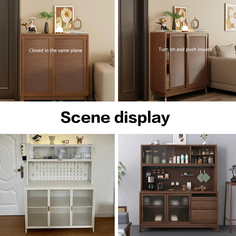 SSOUIM Sliding Door Track For Wardrobe Cabinet Hanging Cabinet With Smooth Gliding Bus Door Hardware Kit for Wooden Door