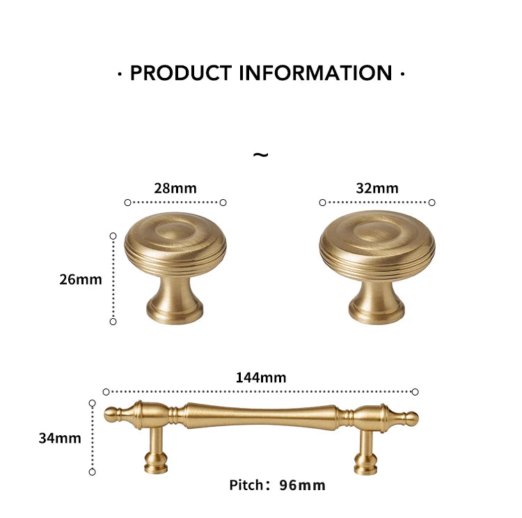 Modern /Solid Brass Furniture Handles for Cabinets and Drawers  Wardrobe Dresser Cupboard / Bedroom Drawers Knobs and Handles