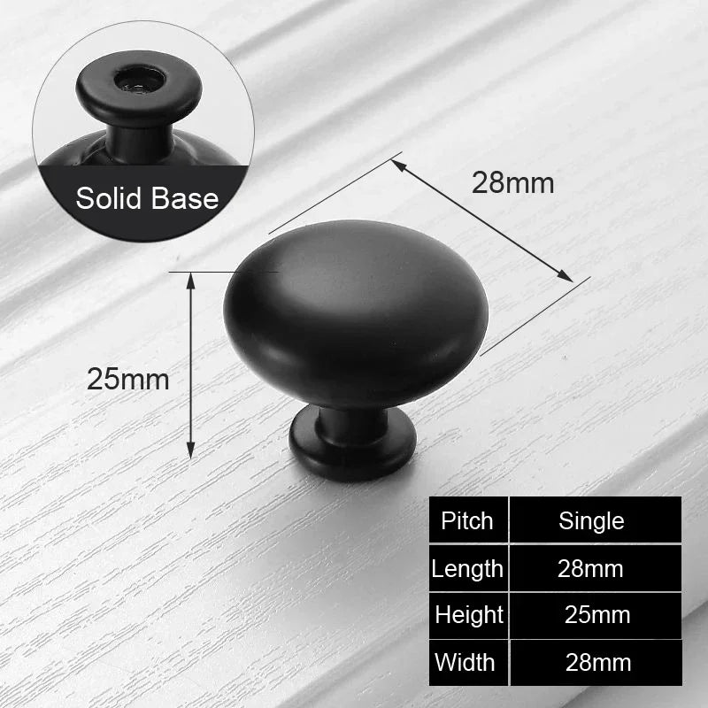 Black Handles Furniture Cabinet Knobs Muebles  Kitchen  Drawer Knobs Cabinet Pulls Cupboard  Knobs