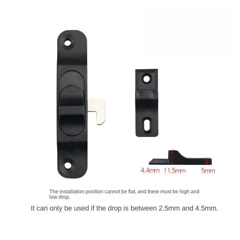 Sliding Folding Trackless Screen Door Latches Push-Pull Mesh Window Hook Locks Anti-theft Lock Buckle Left&Right Universal Latch