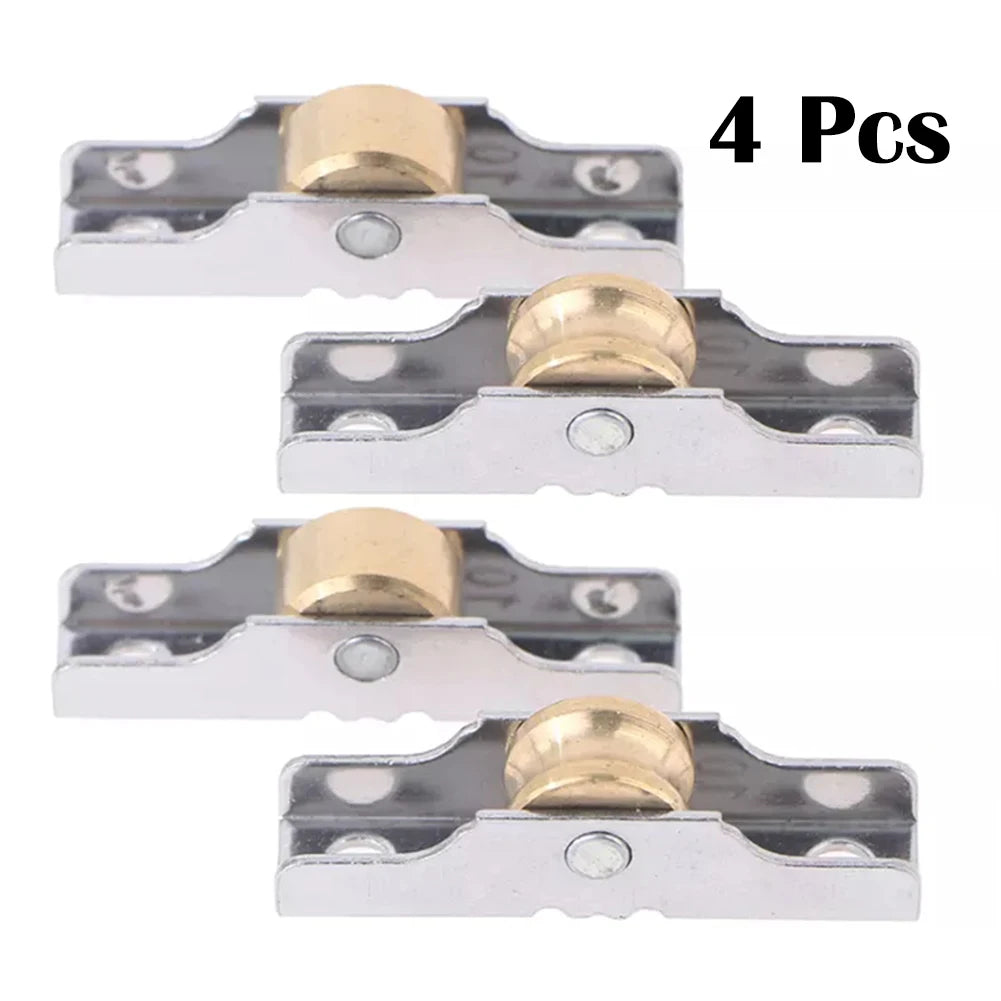 4Pcs Stainless Steel Sash Pulley Sliding Door Roller  Runner Wheel Track Pulley  Furniture Door Hardware Mute Wheel