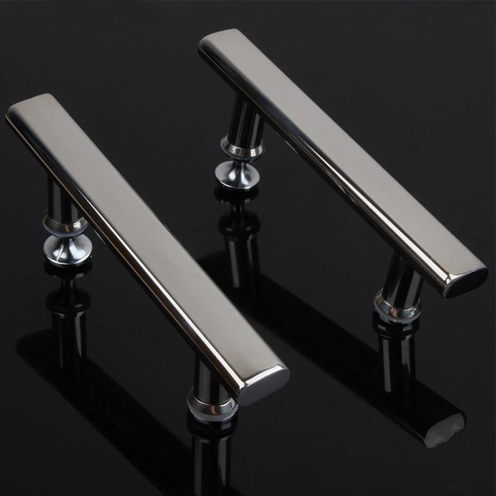 Shower Door Handle Knobs For Glass Sliding Door Bathroom Handrail Grab Bar Stainless Steel Chrome 225mm Replacement Pull Handle