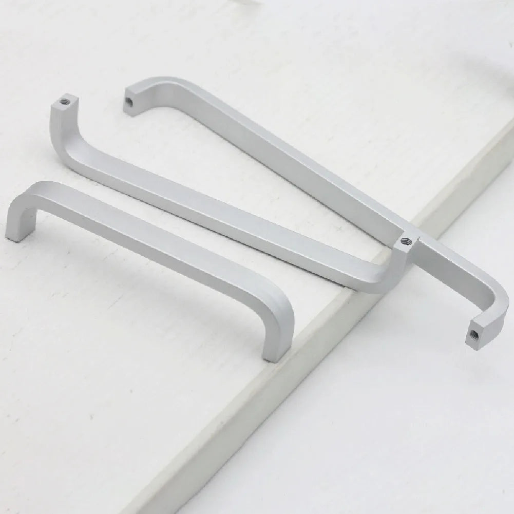Cabinet Handles Kitchen Door Handles Drawer Knobs Space Aluminum Wardrobe Door Handles Brushed Modern Style Hardware