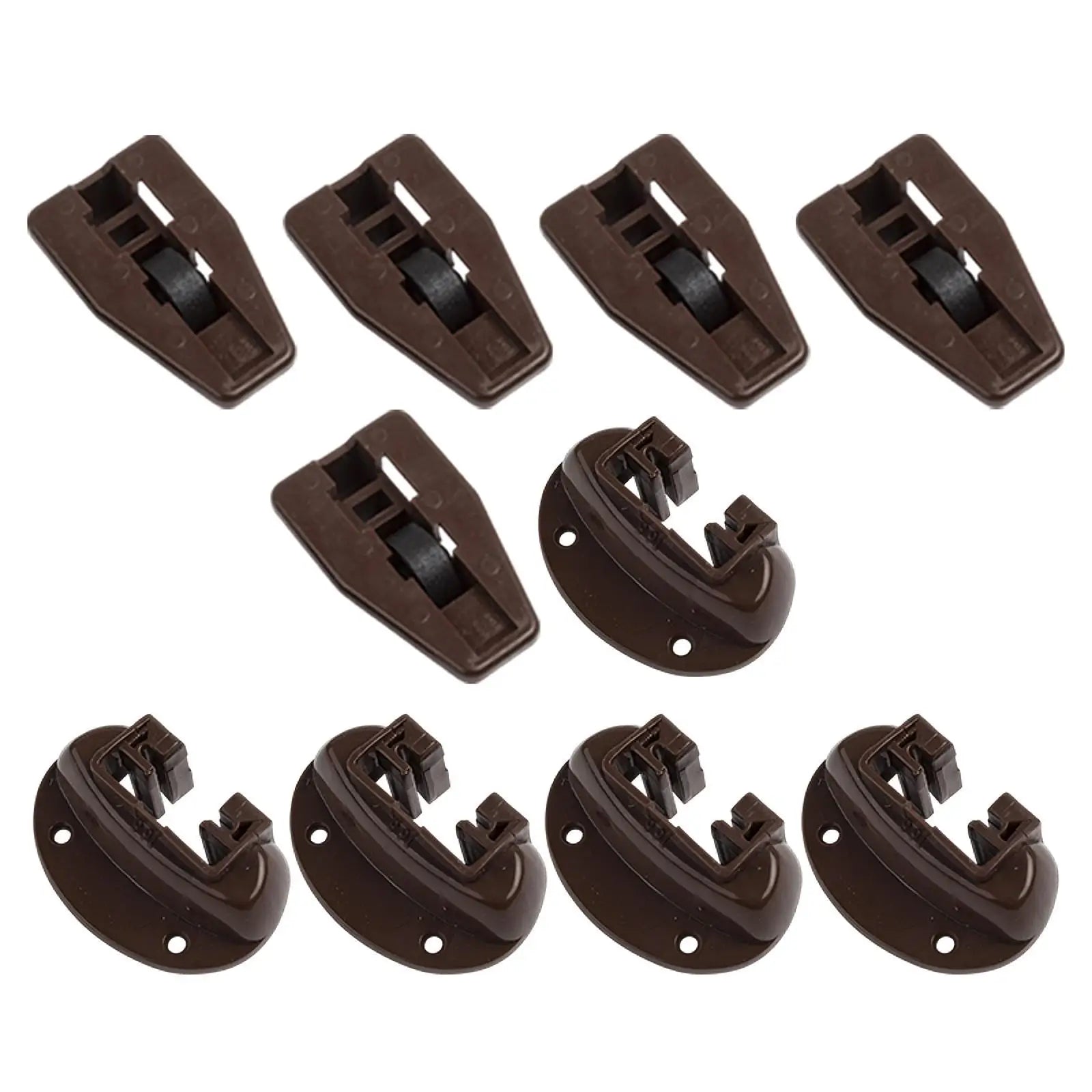 Drawer Slides Set Five Sets Practical Drawer Stop with Roller for NightStand