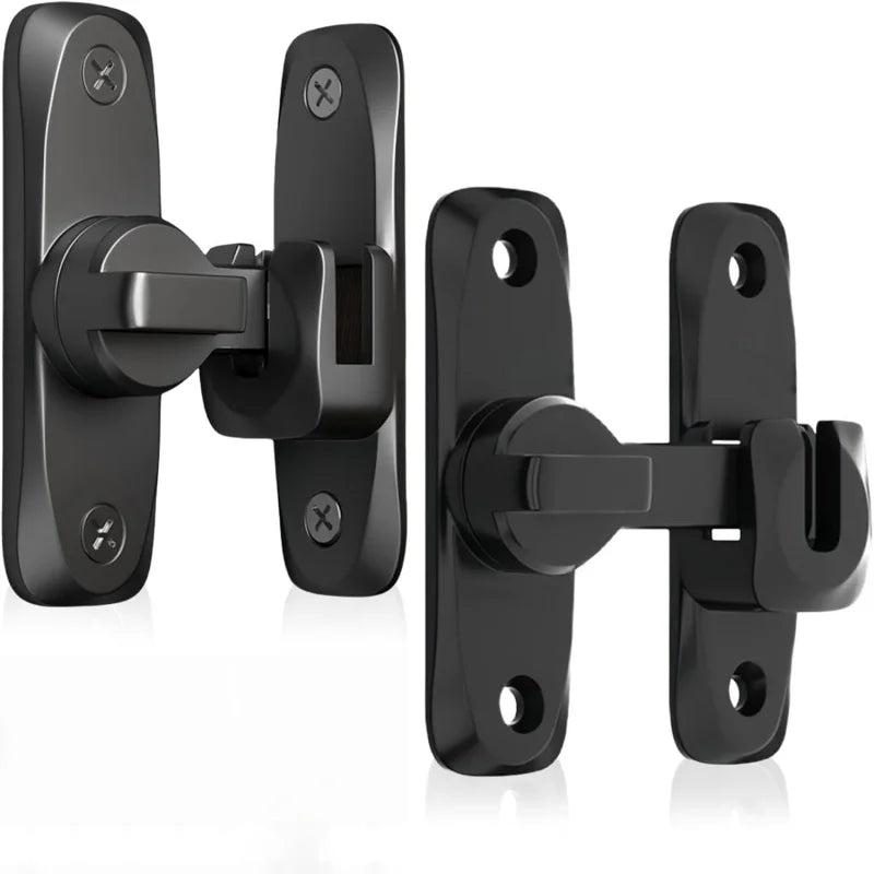Heavy-Duty Flip-Up Door Latches 90/180 Degree Door Lock Home Security Sliding Door Latch Anti-theft Lock Zinc Alloy Doors Bolts