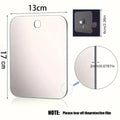 Bathroom Anti Fog Mirror Fogless Acrylic Shower Mirror with Wall Hook Portable Vanity Mirror for Men Shaving Women Makeup Travel