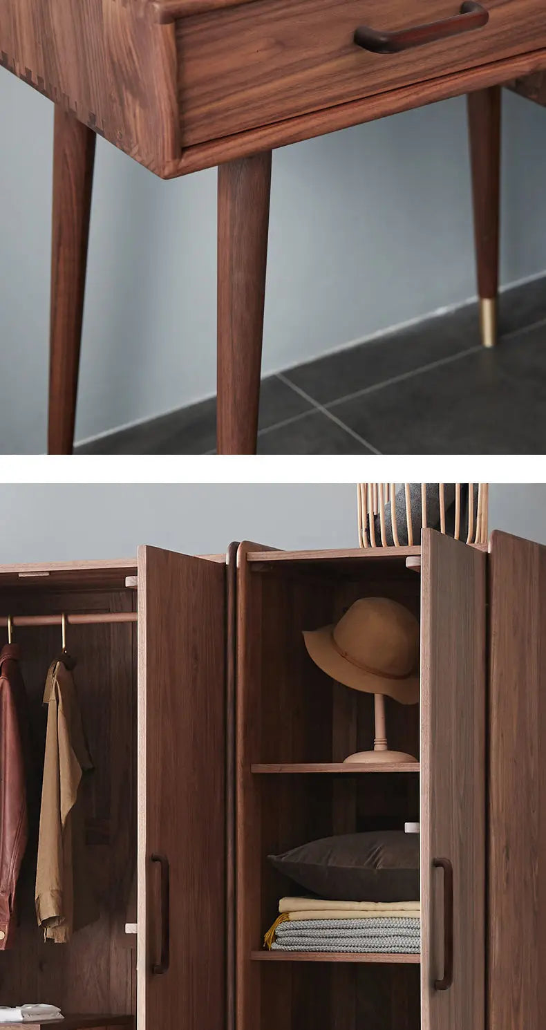 Simple Modern Wooden Cabinet Round Single-hole Handle Drawer Door Kitchen Shoe Cabinet Solid Wood Log Handle