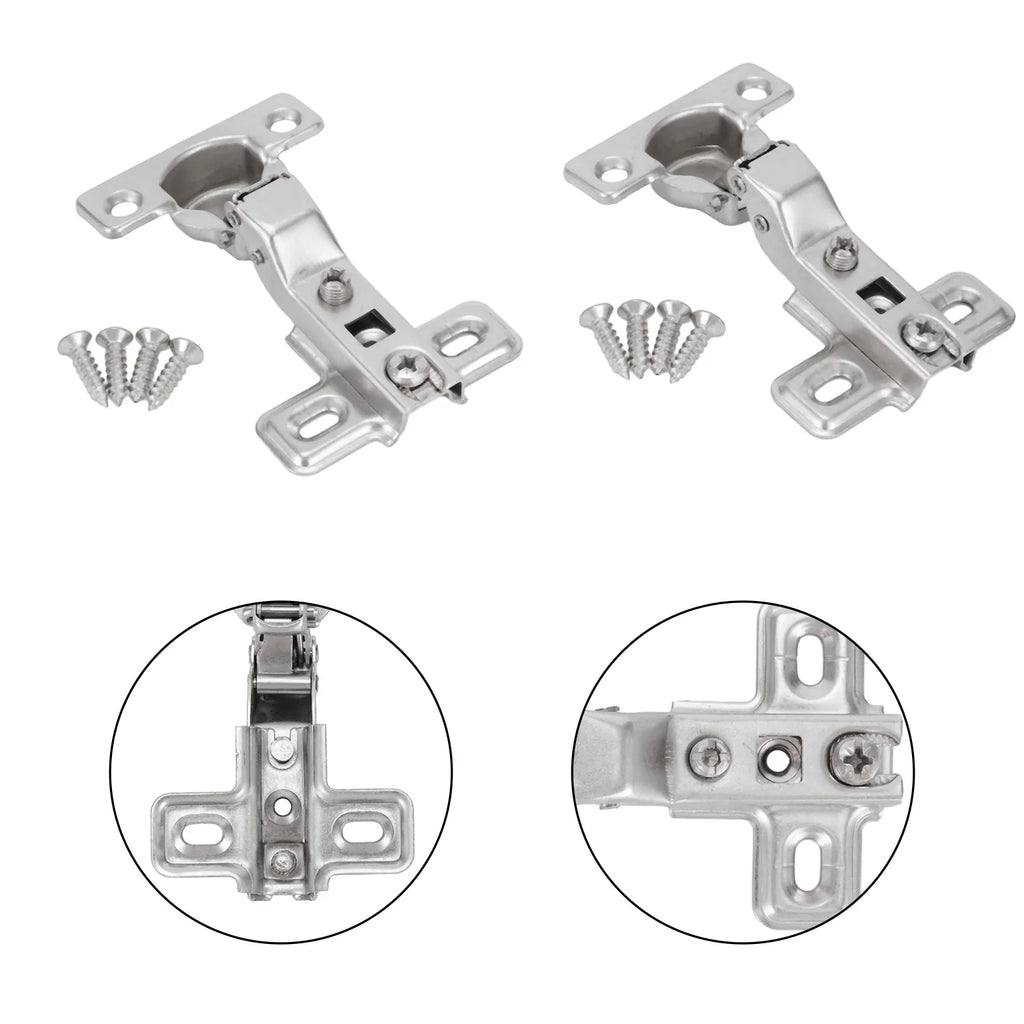 2Pcs 25mm Small Furniture Hinge Soft Close Hydraulic Damper Hinge For Kitchen Cabinet Cupboard Door Hinges Buffering Hardware