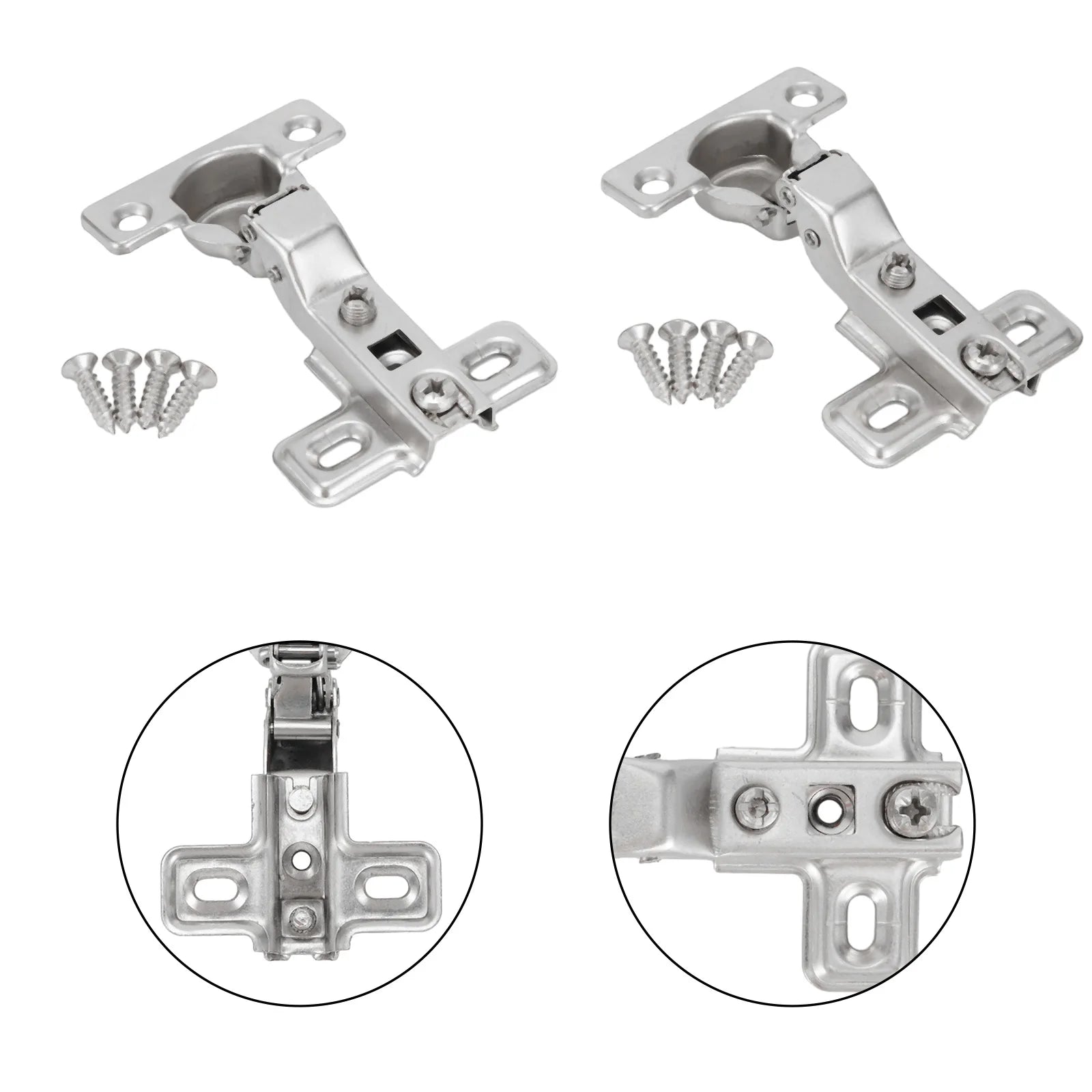 2Pcs 25mm Small Furniture Hinge Soft Close Hydraulic Damper Hinge For Kitchen Cabinet Cupboard Door Hinges Buffering Hardware