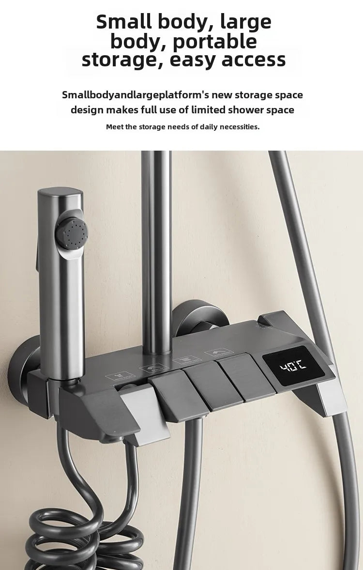 Shower Set Faucets Bathroom  Piano Button Switch Bath Shower Rain Shower Complete Bathroom Head Douche