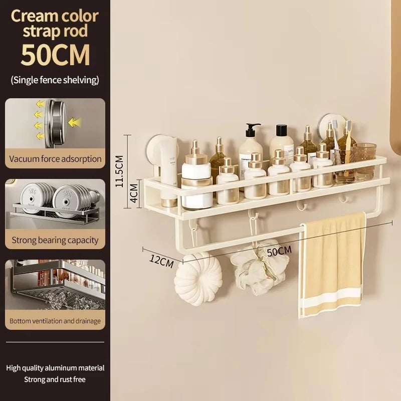 Bathroom,Suction Cup Storage Rack, Non Perforated Toilet, Washbasin, Washbasin, Wall Storage Rack