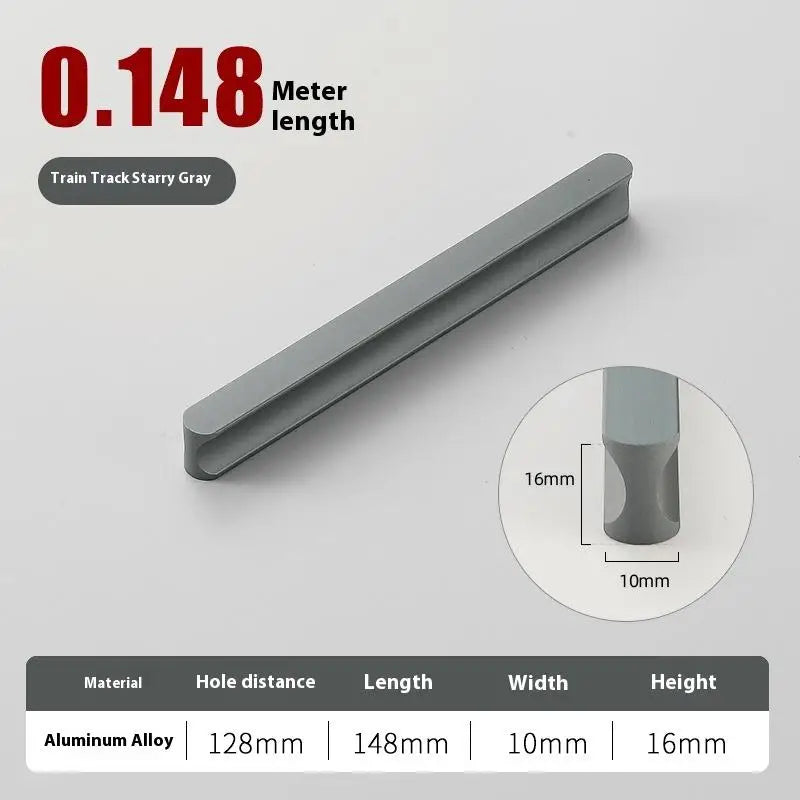 Modern Simple Light Luxury I-Shaped Cabinet Door Handle Extended Round Head Drawer Wardrobe Cabinet Furniture Door Handle