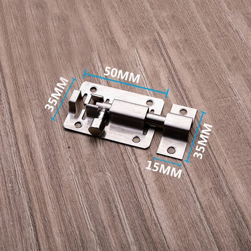 Door Security Slide Latch Lock Stainless Steel Bolt With Solid Heavy Duty Brushed Finish Door Latch Sliding Lock