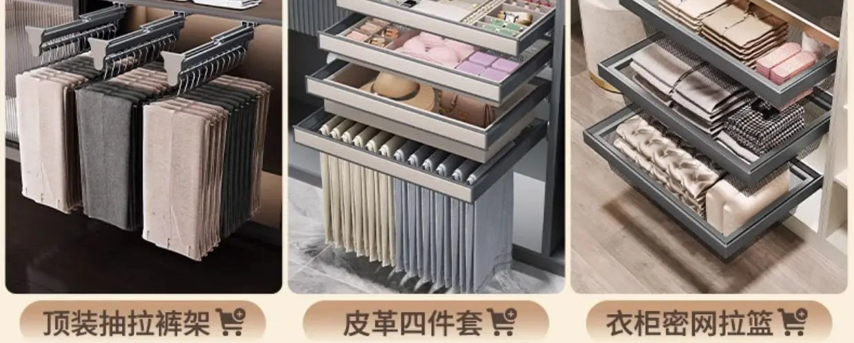 Built-in Telescopic Multi-function Pull-out Pants Pull-out Rack Household Hanging Pants Slide Rail Storage
