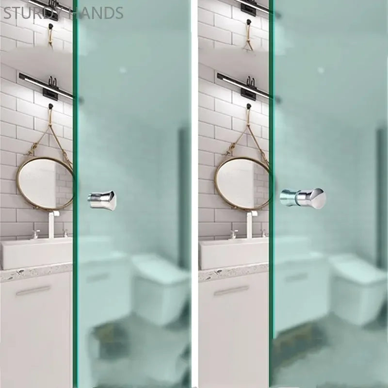 Bathroom Glass Door Handle Wooden Door Round Single-hole Small Handles Cabinet Drawer Knobs household Hardware Accessories