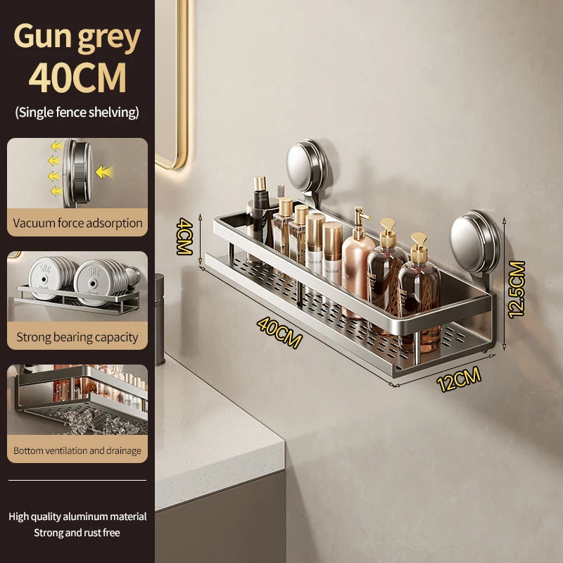 Bathroom,Suction Cup Storage Rack, Non Perforated Toilet, Washbasin, Washbasin, Wall Storage Rack