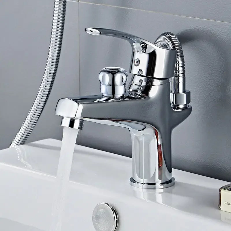 Bathroom Basin Faucet Deck Mounted Sink Mixer Tap Toilet Countertop Wash Basin Tap Multifunctional Cold Hot Water Mixing Valve